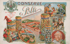 CARTOLINA  PUBBLICITARIE CONSERVE POLLI FLLI. POLLI S.A (RIPRODUZIONE) NON VIAG.
