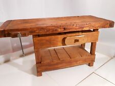 Tavolo banco falegname legno massello 1 morsa 1 cassetto 170x65xh90cm SU MISURA