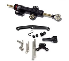KIT AMMORTIZZATORE DI STERZO CON STAFFA  PER HONDA CB650R 2019-2025 CARBONIO
