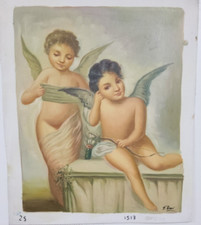 Quadro Coppia Angeli Dipinto a