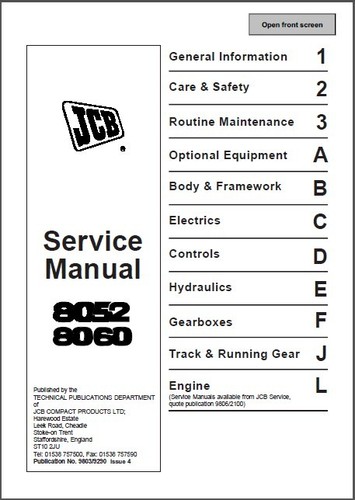 Jcb 8052 8060 mini - mini, excavator