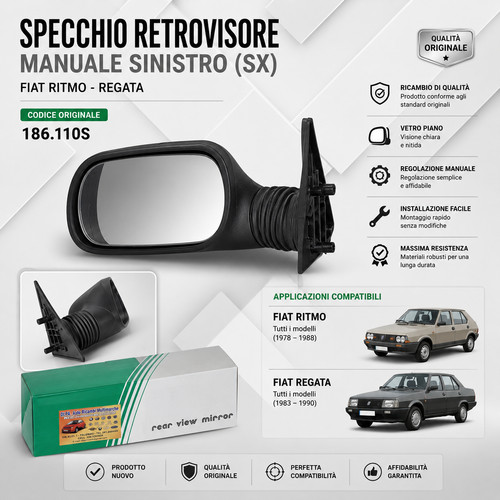 Specchio retrovisore manuale - specchio,