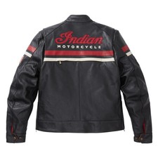 Giacca da moto in pelle nera