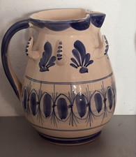 ANTICA BROCCA IN MAIOLICA CERAMICA SICILIANA DIPINTA A MANO INIZIO 1900