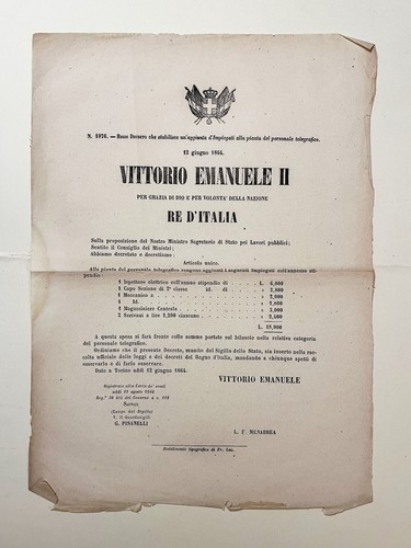 Regio decreto 1864 impiegati - regio,