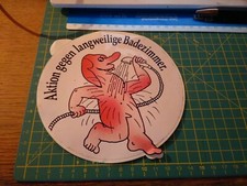 ADESIVO STICKER VINTAGE KLEBER aktion gegen langweilige badezimmer 