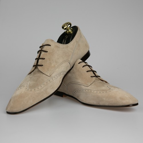Scarpe scamosciate derby beige