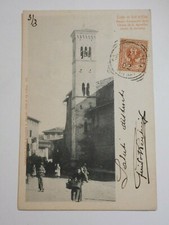 ***COLLE VAL D'ELSA CAMPANILE CHIESA S. AGOSTINO*** VIAGGIATA/ANIMATA (1902)