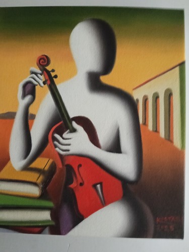 Mark kostabi originale olio - mark, originale,