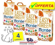 4 CONFEZIONI - Monge EASY GREEN  Lettiera 10 LT per Gatti - 100% MAIS ITALIANO