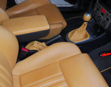 CUFFIA CAMBIO FRENO + RIVESTIMENTO POMELLO per ALFA ROMEO 147 VERA PELLE CUOIO