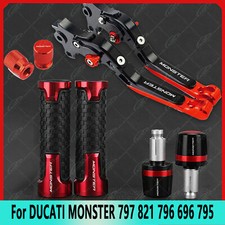4PZ Per DUCATI MONSTER 797 821 796 696 795 Leve Freno Frizione Maniglie Manopole Tappo