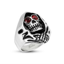 Anello uomo acciaio teschio - da,