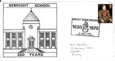 GB 1970 Sebright School Cover Special annullo scritto ottime condizioni