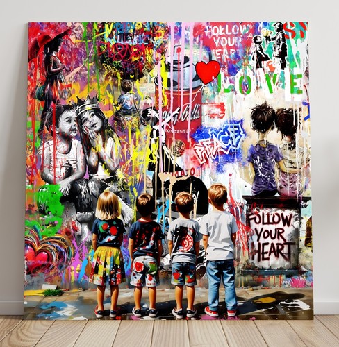 Pop art graffiti - banksy, street
