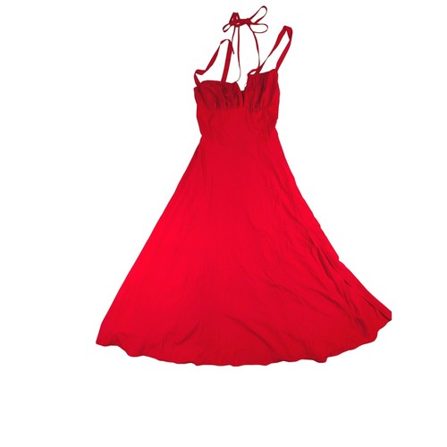 Abito midi corsetto - , rosso