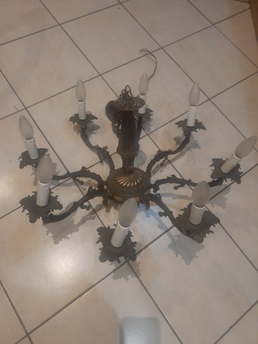 Lampadario vintage ottone a - vintage,