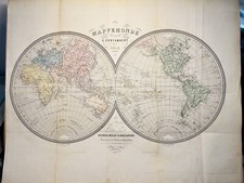Mappa del mondo antica 1856