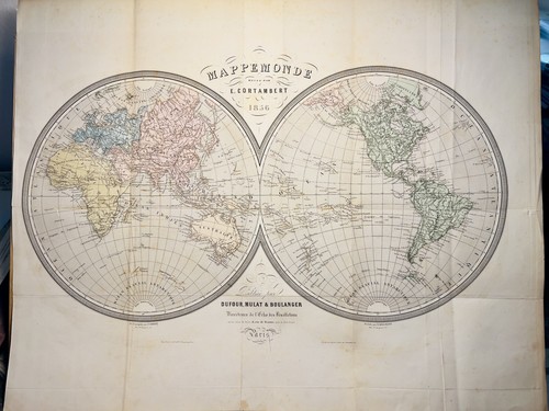 Mappa del mondo antica - , 1856