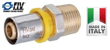 RACCORDO DIRITTO NIPLES MASCHIO A PRESSARE A PINZARE PER TUBO MULTISTRATO GAS