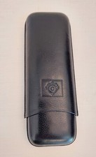 PORTASIGARI CARTUJANO due POSTI IN PELLE NERA INTERNO IN CEDRO + UMIDIFICATORE 