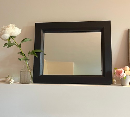 Specchio con cornice legno - con,