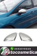 Per Ford Fiesta 7 VII 2017+ cover adesive calotte copri specchi acciaio cromo