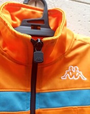 Felpa arancione KAPPA Cerniera Zip Bambini 8 Anni Interno Pile