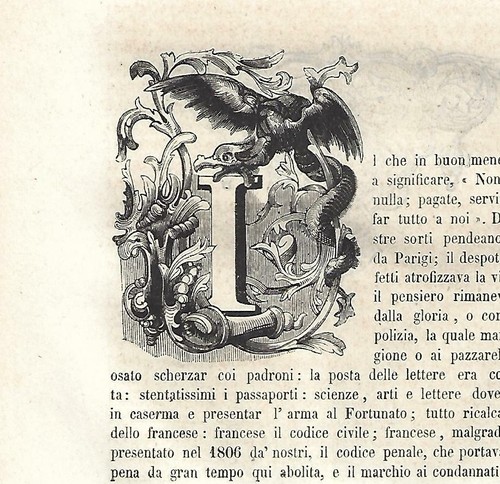 Stampa antica capolettera - antica,