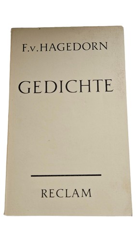Hagedorn libro di poesie - ,