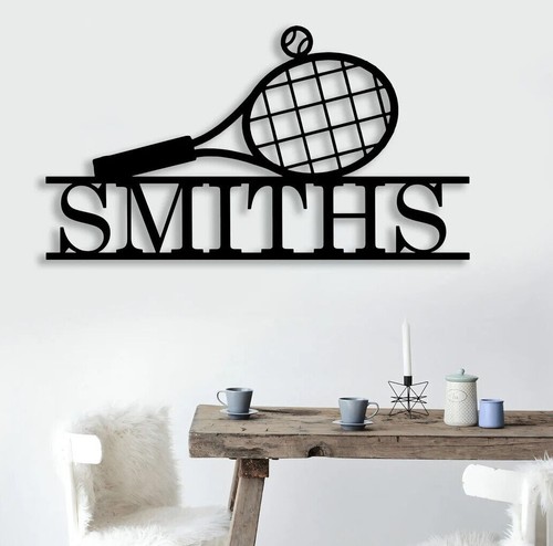 Insegna nome tennis - tennis, metallo