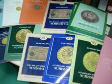 Numismatica, Monete, Banconote 2 cataloghi d'asta scelti a caso dalle foto! SPL