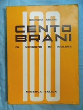 Cento Brani di Versione in Ingese Milesi Minerva 1966 Libro Scuola Media Liceo 