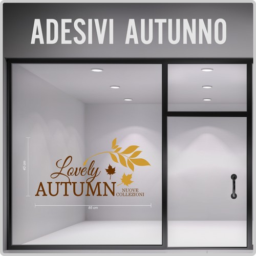 Adesivi vetrine autunno - vetrine,
