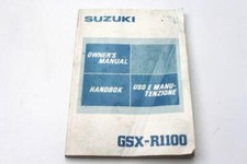 MANUALE USO E MANUTENZIONE SUZUKI GSX R 1100 1986 OWNER'S MANUAL HANDBOK