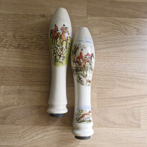Vintage hunting scene - scene, ceramic