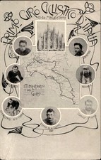 cartolina postcard ciclismo Primo giro d'Italia 1909 Beni Rossignoli Ganna