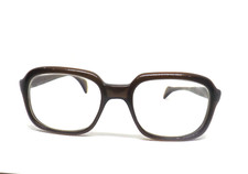 Occhiali per lettura uomo donna + 2,00 montatura platica lenti in vetro anni 80