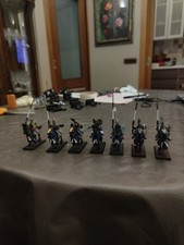 Warhammer FB The Old World x7 PRO PAINTED Elmi D Argento Alti Elfi Silver Helms