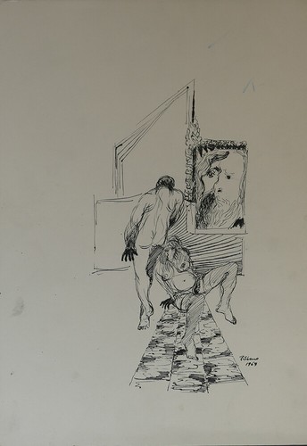 Piero sbano 1969 disegno - sbano, su