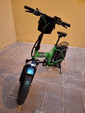 BICI ELETTRICA LEM MOTOR, COLORE VERDE NERO, CON PEDALATA ASSISTITA E PIEGHEVOLE