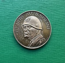 Medaglione Commemorativo Benito Mussolini Centenario Della Nascita 1883-1983