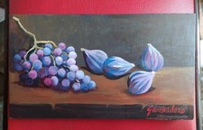 Natura morta con uva e fichi