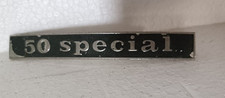 SCRITTA fregio logo targhetta 50 SPECIAL originale d'epoca di metallo