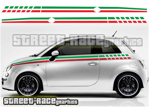 Fiat 500 strisce laterali