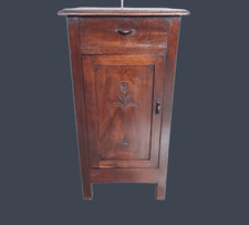 COMODINO SINGOLO IN MASSELLO INTEGRO E ORIGINALE DI EPOCA 900' RESTAURATO