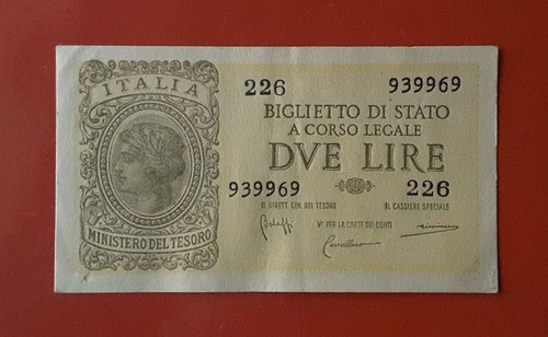 Banconota lire 11 1944 - 2, 23/11/1944