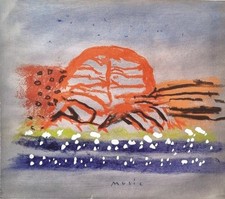 ZORAN MUSIC  924 -  Drawing on old paper