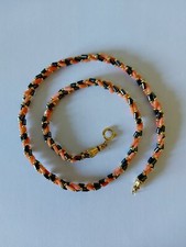 COLLANA CORALLO ROSA EMATITE GIROCOLLO TORCHON ANNI 70 @ VINTAGE @