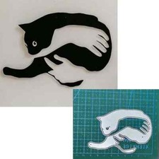 Animale gatto metallo stencil